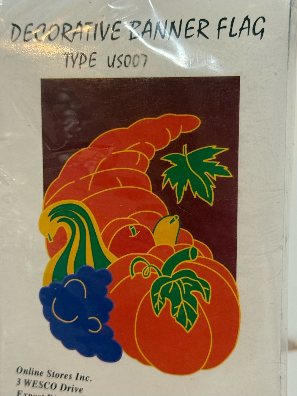 Fall Cornucopia Harvest Banner Flag